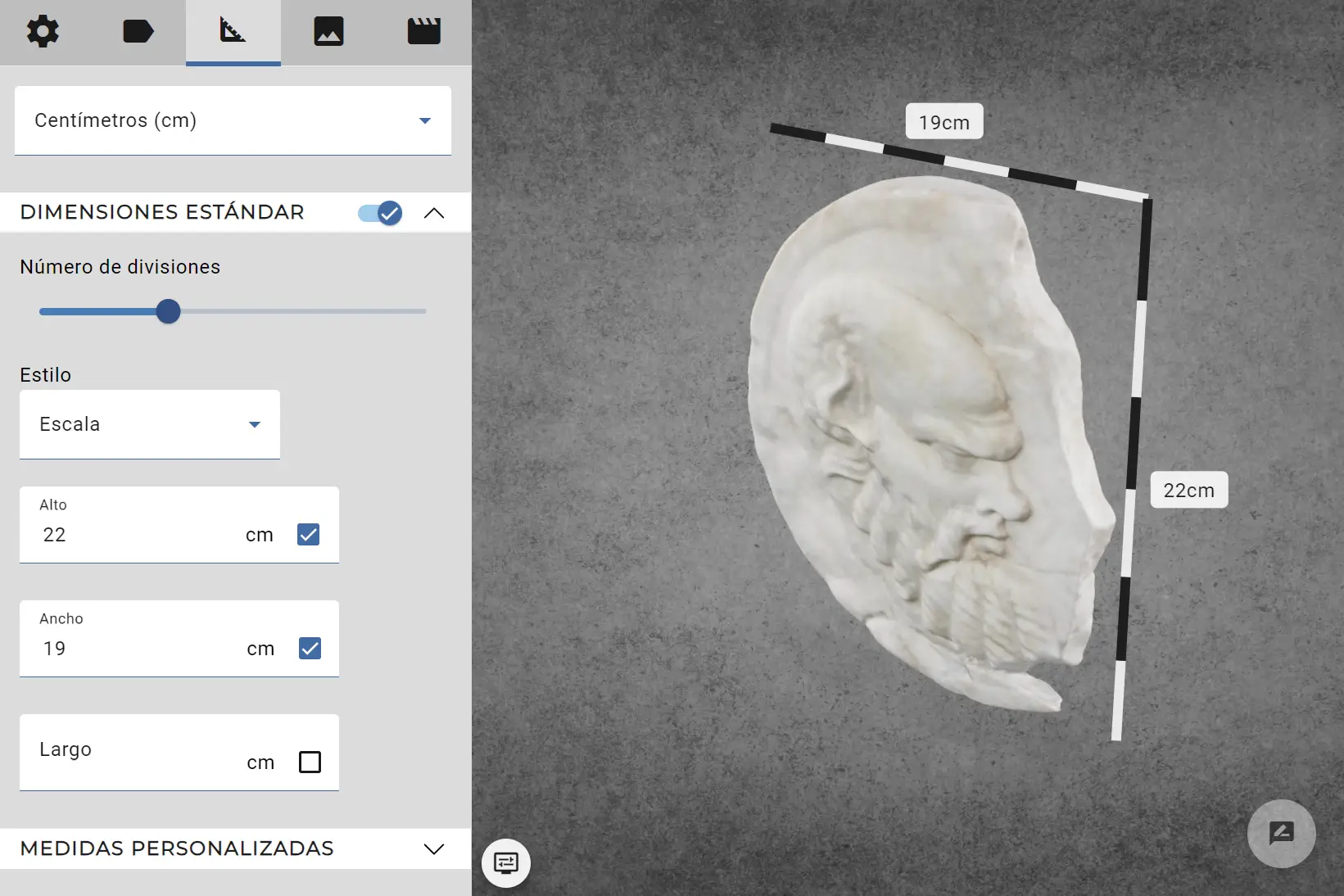 Hekios 3D model configuration